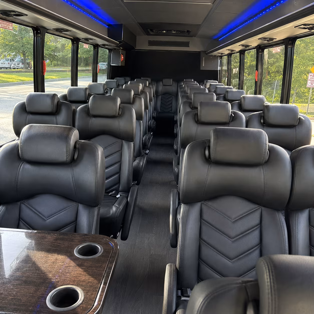 los angeles 25 passenger minibus interior