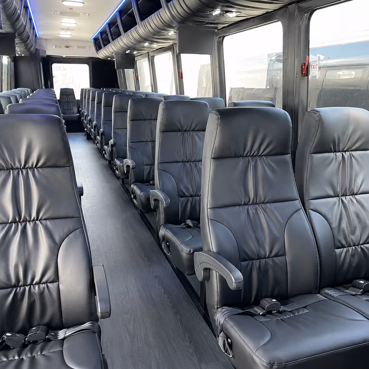 los angeles 28 passenger minibus interior