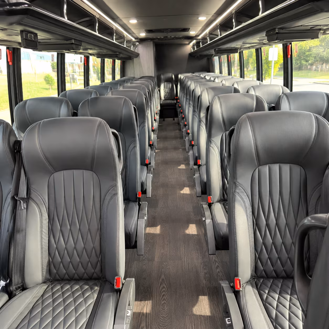 los angeles 35 passenger minibus interior