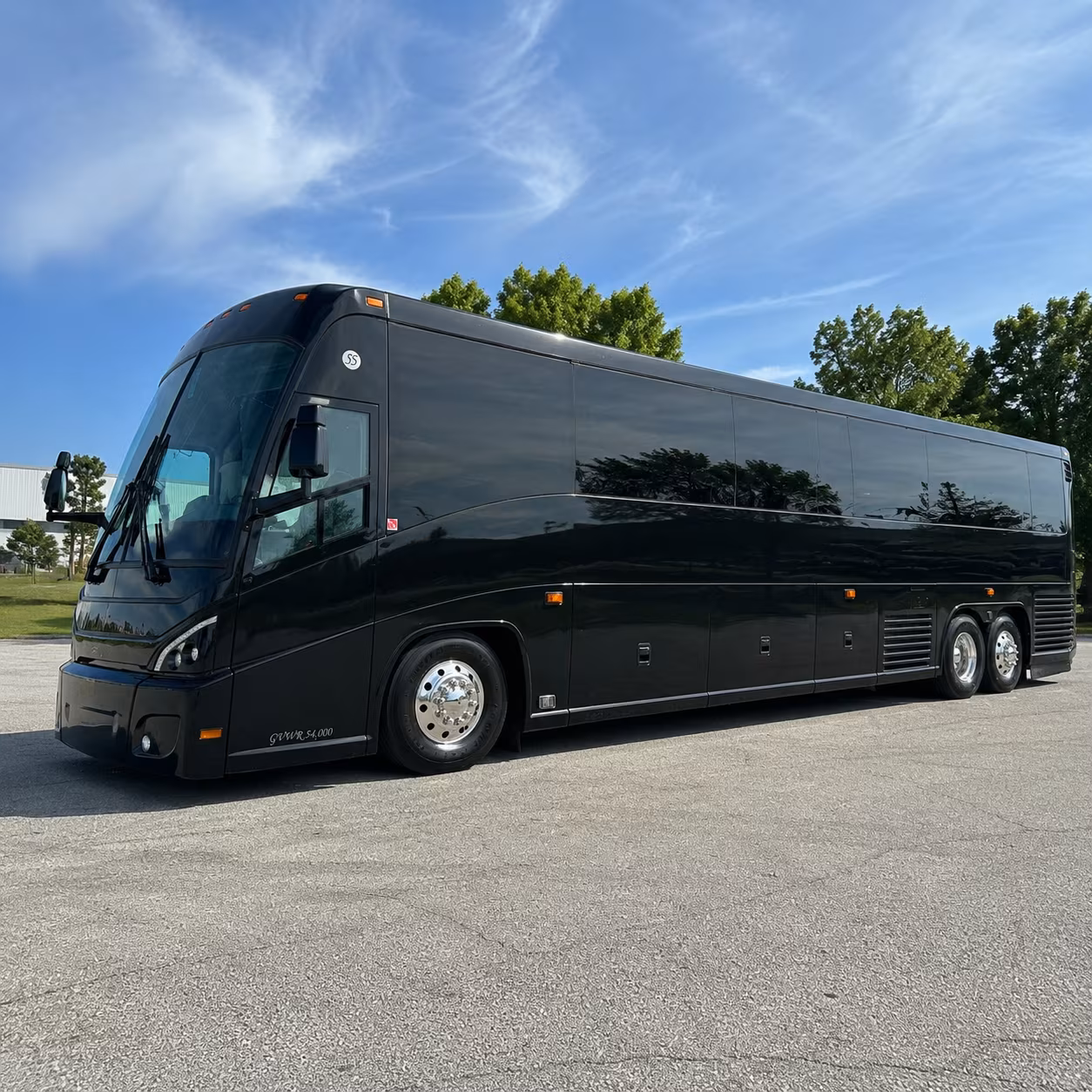 los angeles 47 passenger charter bus