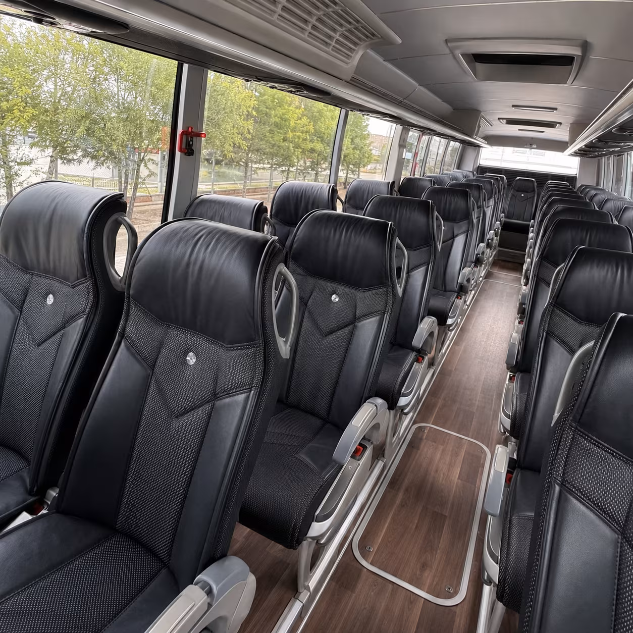 los angeles charter bus interior