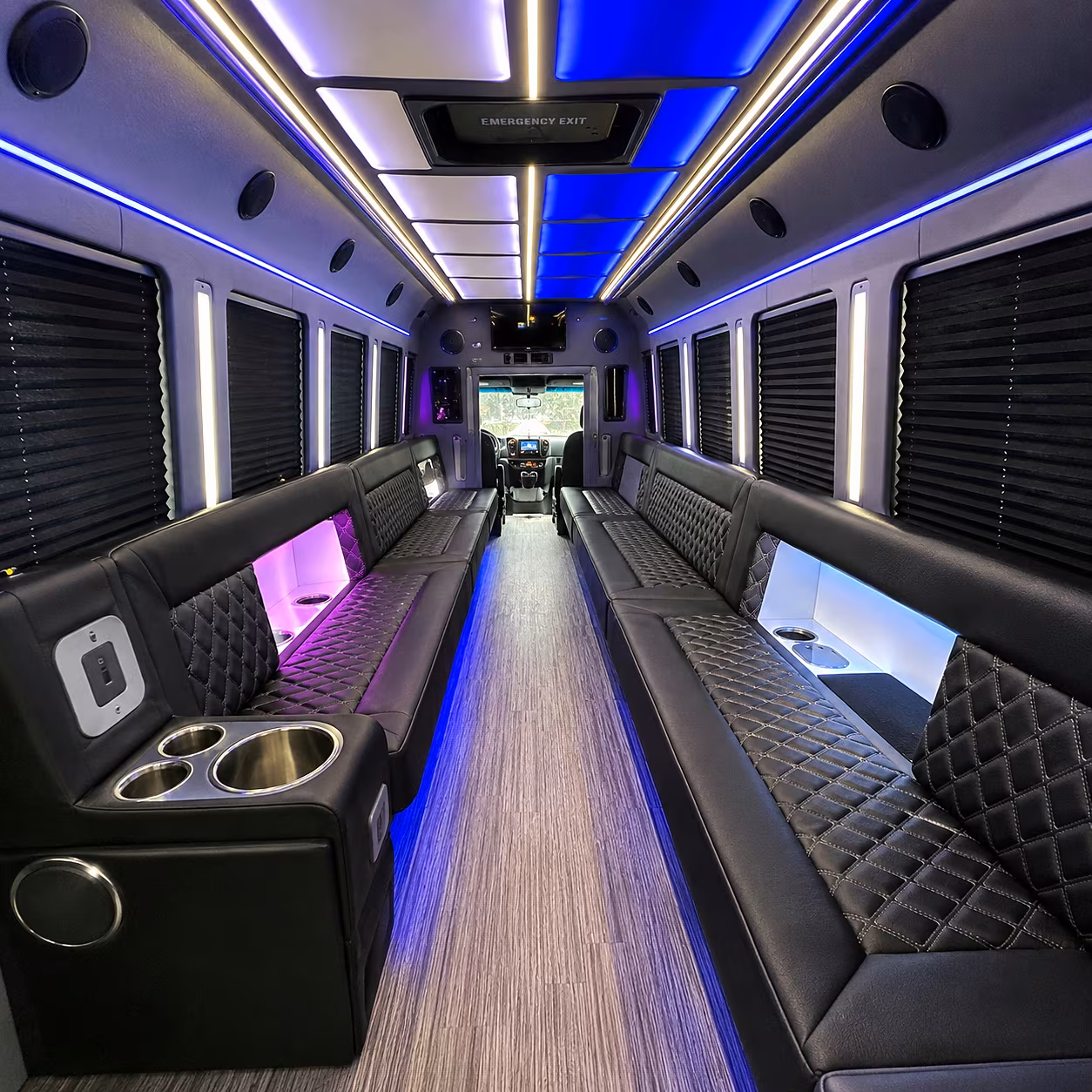 los angeles party bus inside
